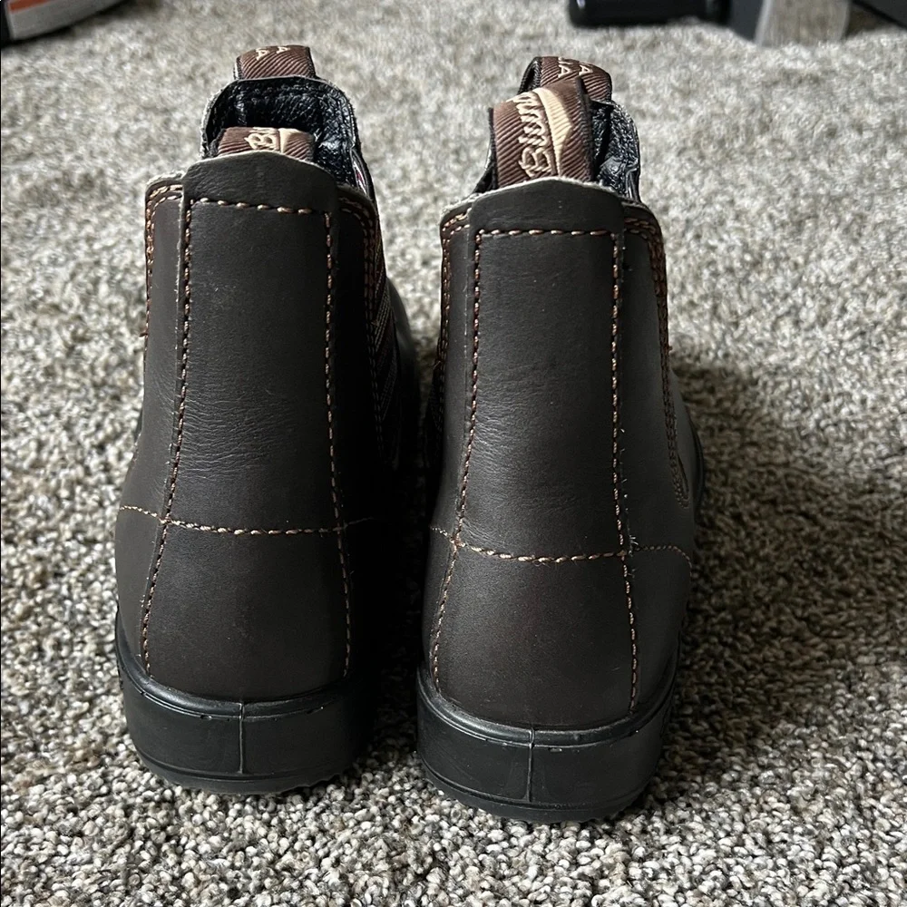 Blundstone Brown Ankle Boots with Multicolor Stripes - Picture 4 of 8